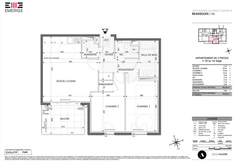 French property for sale in Beausoleil, Alpes-Maritimes - €777,000 - photo 3