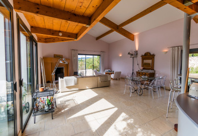 One-of-a-kind contemporary hilltop home with a unique vantage point over the village of Lagrasse and its abbey