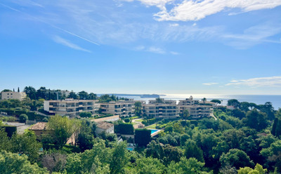 Cannes, Exceptional apartment in perfect condition with panoramic sea view in a secure residential complex.