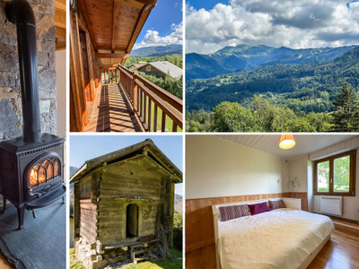 Stunning, fully renovated 19th c. farmhouse near Verchaix – mountain views and large garden. 50 km to Geneva.
