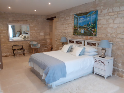 Stunning barn conversion finished to an exceptional standard with potential for gites or B&B. Swimming pool.
