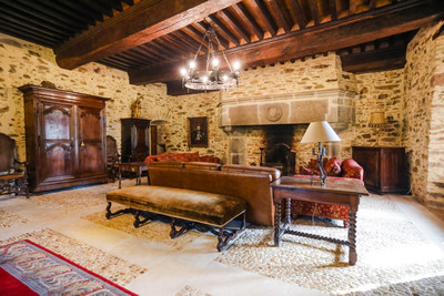 Beautiful renovated 11th-14th century Château using quality materials. 10beds-7baths, lake, 2,8 ha of land