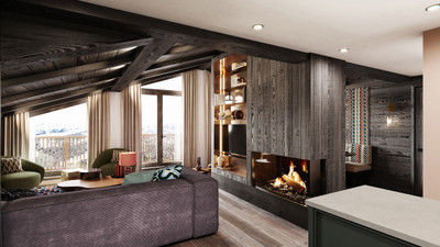 Off plan apartment with 4 bedroom + bunks, in sunny area in Courchevel with Spa, pool & 5* hotel services