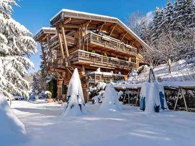 Stunning, luxury ski chalet in Megeve. In a secluded position between the town and Mont d'Arbois ski area.