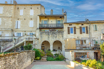 Stunning 14th century townhouse in a beautiful white stone village with terraces and swimming pool