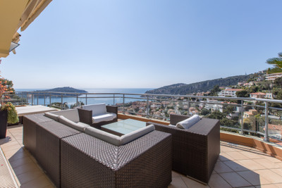 Villefranche sur Mer - Dernier étage dans résidence luxueuse avec vue sur la baie et Cap Ferat