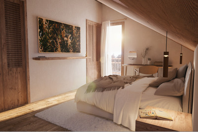 SASKIA 101, (79m2)Exceptional 2 Bed apartment + Cabin, garden & terrace. Only 120m from main lift.