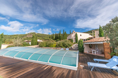 One-of-a-kind contemporary hilltop home with a unique vantage point over the village of Lagrasse and its abbey