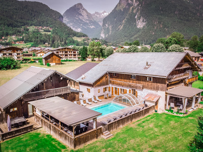 Stunning farmhouse with 5 annex apartments and pool. Samoens. Easy access to Geneva. Beside ski lift.