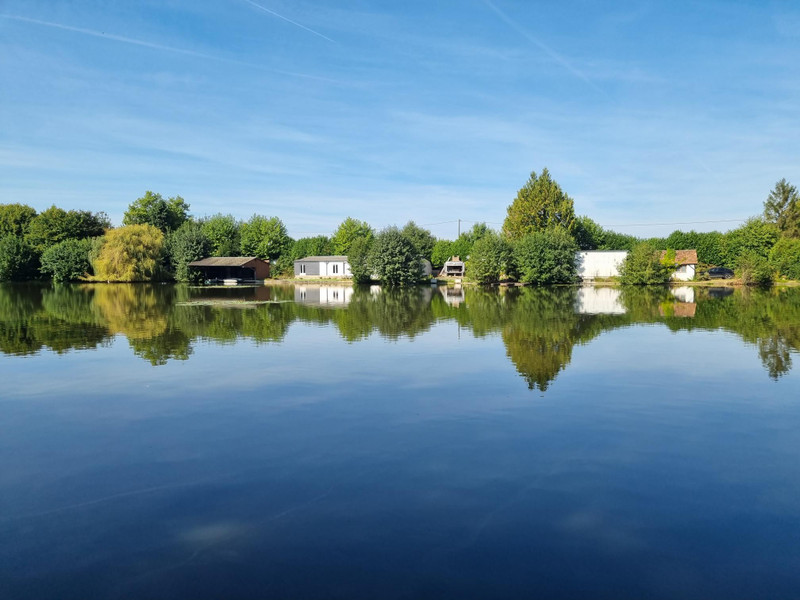 Lake for sale in Passais Villages Orne Carp fishing lake of 3.6 acres with family home and