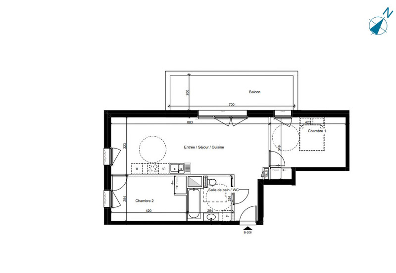 Apartment for sale in Barby Savoie Off plan 2 bed apartment for