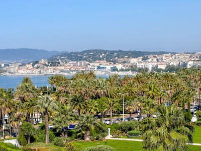 Cannes Croisette Palm Beach; exceptional and unique panoramic sea view rooftop terrace.