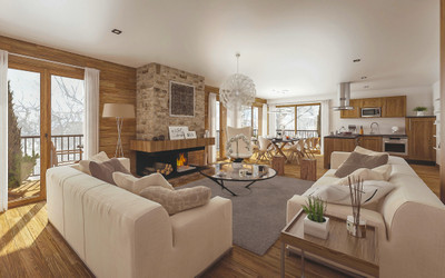 Brand new 1 bedroom + cabin ski apartment for sale in Moriond Courchevel in the Three Valleys.