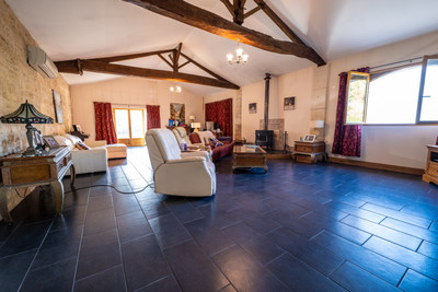 Stunning barn conversion with independent 2/3 bed gite, pool and further outbuildings for renovation