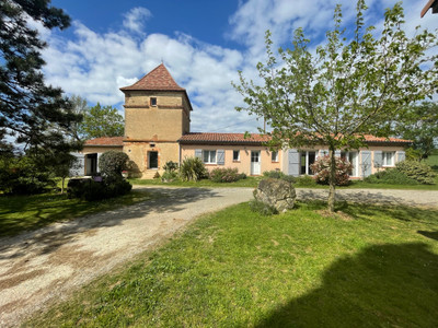 Hamlet with wonderfully restored Manor House, villa and dovecote, panoramic views, 40' Toulouse airport