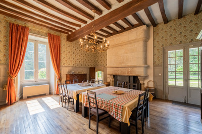 In the South  Loire Valley, a renovated chateau with all the comforts , with old features, in a  wooded park.