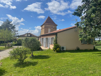 Hamlet with wonderfully restored Manor House, villa and dovecote, panoramic views, 40' Toulouse airport
