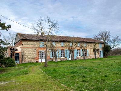 Renovated former Toulouse farmhouse, 295 m² of living space, 8,500 m² of land, swimming pool. 30 km south of T