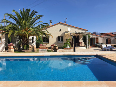Propriété de rêve, 2 villas individuelles, piscine chauffée, joli parc arboré.  
15 minutes d'Argeles sur Mer